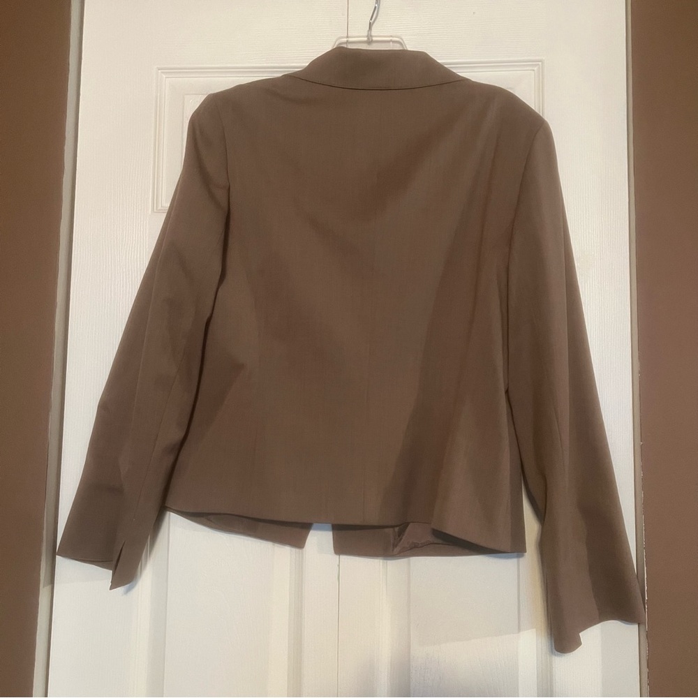 Lafayette 148 Tan Beige Wool Blazer 14 Large Button Down - Picture 7 of 11